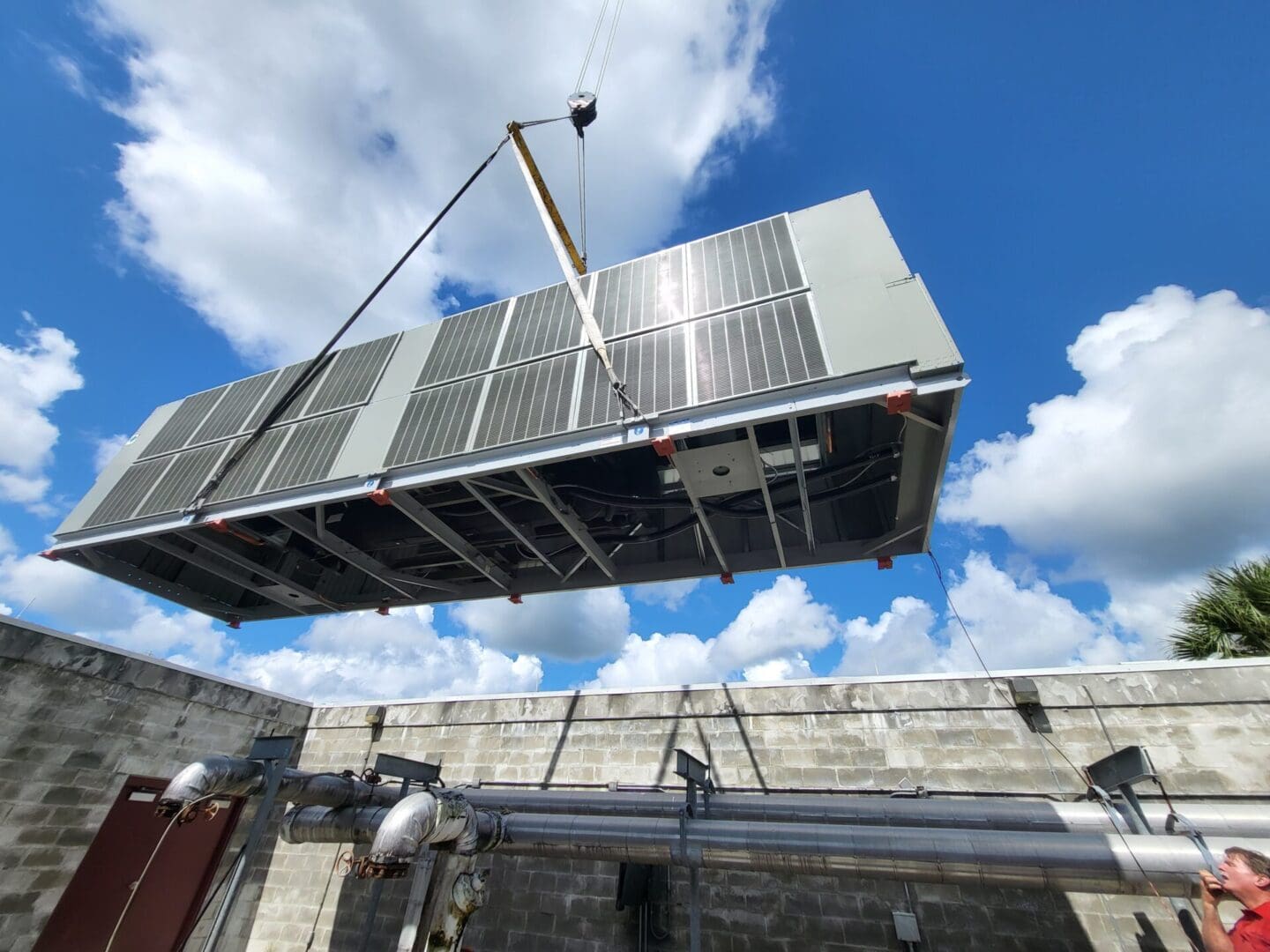 Large Chiller being lifted